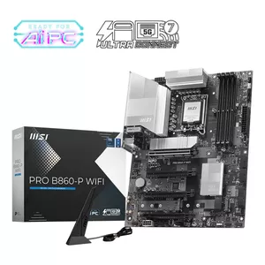 Материнская плата MSI PRO B860-P WIFI — Intel B860, LGA 1851, ATX, DDR5, 4 DIMM, Wi‑Fi 6E/7, 5Gb LAN, 3x M.2, HDMI 2.1