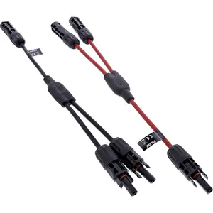InLine 95020 Saules paneļu kabeļu komplekts, melns un sarkans, vadītāja šķērsgriezums 4 mm², garums 0.36 m