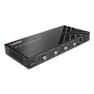 Lindy 4x4 USB 3.2 Gen 1 Matrix Switch 5 Gbit/s Black Metal