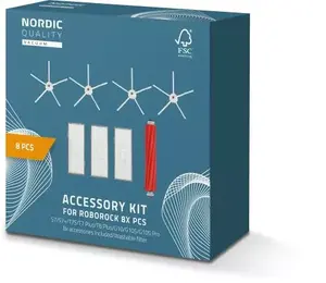 Набор сменных частей для робот-пылесосов Nordic Quali – 8 шт. для Roborock S7/S7+/T7S/T7+/T8+/G10/G10S