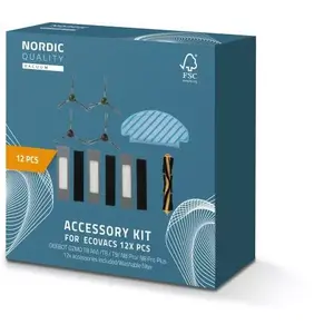 Набор сменных моющих салфеток, Nordic Quali, совместим с Ecovacs OZMO 920/950/T8/T9/T5/N5/N7/N8 — 12 шт.