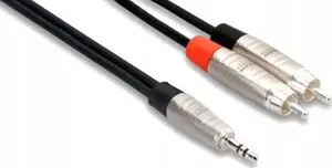 Hosa PRO TRS kabelis 3.5 mm — 2 x RCA, 1.8 m (HMR-006Y)