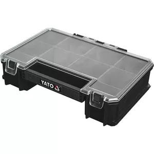 Small parts box Yato YT-09177 Polypropylene Black Transparent 257x180x66mm