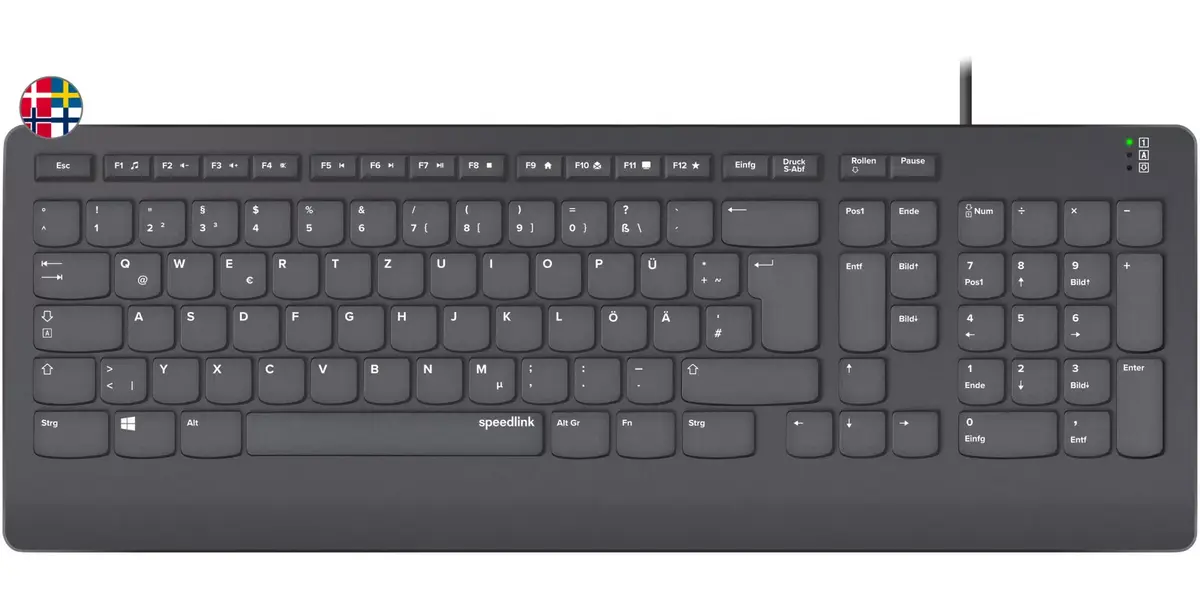 Wired USB Keyboard Speedlink Hi-Genic Nordic SL-640009-BK-NC Photo 2