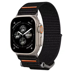 Ремешок Spigen AMP05981 для смарт-часов, черный нейлон, ширина 34,2 мм, длина 234,9 мм
