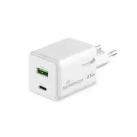 Зарядное устройство MediaRange MRMA113-2 USB-C 45W для смартфона и планшета, сетевое 100–240В, белое