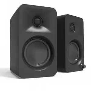 Powered Reference Desktop Speakers Kanto Audio Oramb-C 100W with Bluetooth, Type-C Power Cord, Black