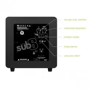KANTO AUDIO SUB8VMB-CG активный 8" сабвуфер 200 Вт Photo 2