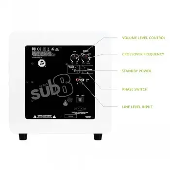 KANTO AUDIO SUB8VMW-CG Powered Subwoofer 8" 200W Photo 3