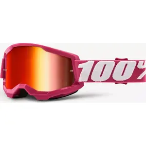 Brilles 100% STRATA 2 FLETCHER no 100 КНИГ — sarkana spoguļota lēca ar anti-fog, gaismas caurlaidība 38%±5%