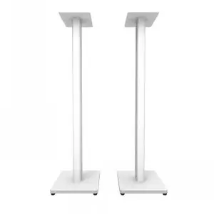 Floor Speaker Stand KANTO AUDIO ST34W — Universal Height-Adjustable Stand for Bookshelf Speakers, White