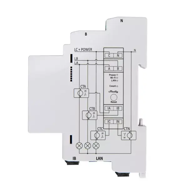 Shelly Pro 3EM energy cost meter Photo 2