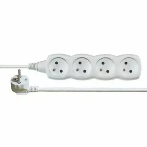 Распределитель питания (PDU) EMOS 1902040300 — 4 розетки AC, кабель 3 м, 10 A, 220–240 V, белый