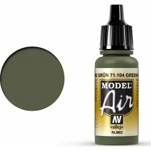 Akrila krāsa VALLEJO 71.104 Zaļa 17 ml — šķidra, bez šķīdinātāja