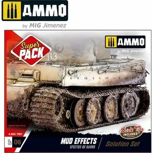 VALLEJO Vallejo Ammo Super Pack - Mud Effects Solution Set (weathering fluids for scale models)