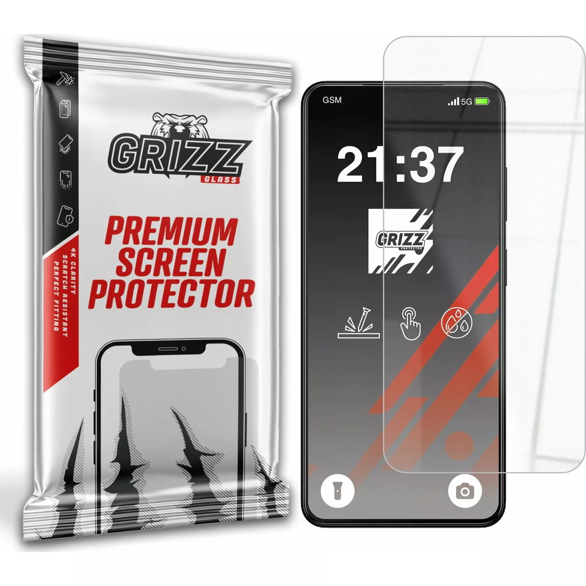 Hibrīdais aizsargstikls GrizzGlass HybridGlass priekš HMD