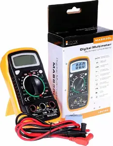 Multimeter LIBOX MAS830L LB0164 — digital handheld multimeter, 3.5-digit display, 9V battery, CAT III 300V