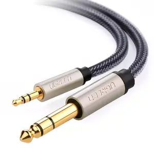 Аудиокабель Ugreen 10625 1м 2x6.35mm на 3.5mm Черный