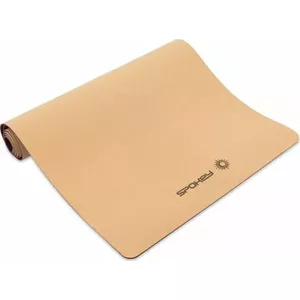 Exercise mat SPOKEY Savasana 183 x 61 x 0.4 cm beige — folding/cushion mat for yoga and fitness