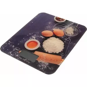 Kitchen scale ORION 130530 flat glass electronic 10 kg capacity, compact countertop scale