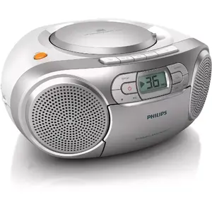 Portable CD player Philips AZ127/05 — Stereo, CD/MP3 playback, FM radio, Dynamic Bass Boost, 2 W RMS, 7.62 cm speaker, Silver