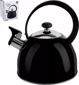 Stainless Steel Whistling Kettle ORION 1.8 L, Black, Induction-Compatible