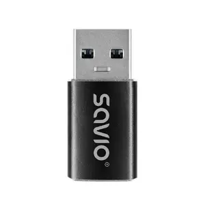Savio AK-81 Video Cable Adapter USB Type-C USB Type-A Black
