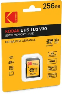 Memory Card Kodak 256GB UHS-I U3 V30 Ultra EKMSD256GXC10HPRK