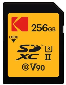 Memory card Kodak EKMSD256GUHS2V2K SDXC UHS-II 256 GB Read 300 MB/s Write 270 MB/s U3 V90 Class 10