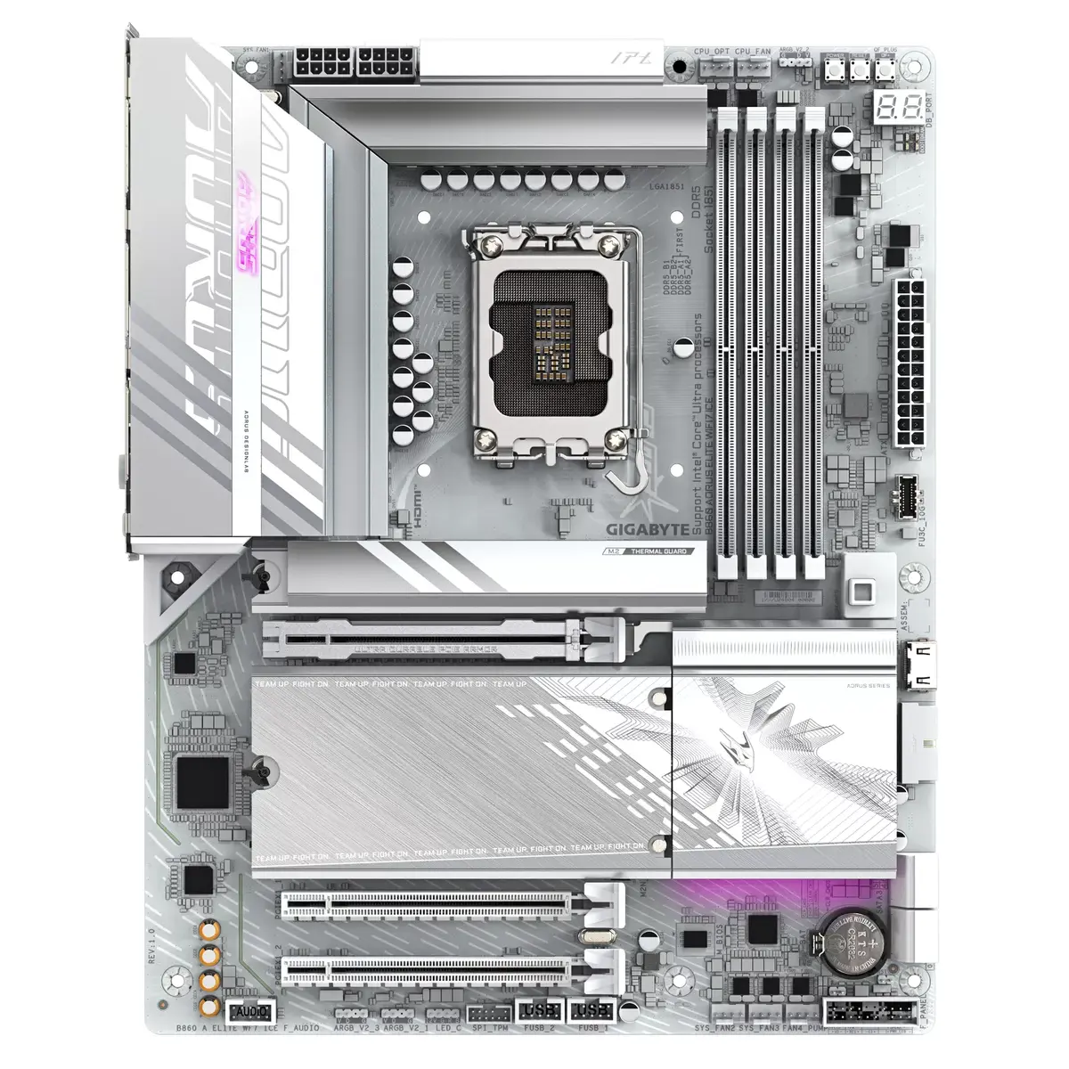 Pamatplate GIGABYTE B860 AORUS ELITE WIFI7, B860 A ELITE WF7 ICE Photo 2