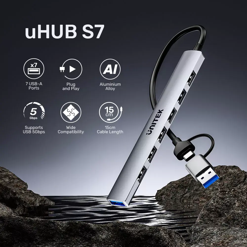 USB хаб UNITEK H1209AGY01 Photo 3