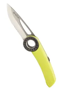 Нож Petzl Spatha – складной туристический нож, жёлтый, лёгкий, прочный