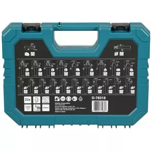 Urbju komplekts Makita D-78318, 22 gab., universāli 6 mm