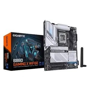 Материнская плата GIGABYTE B860 GAMING X WIFI6E — Intel B860, LGA 1851, ATX, DDR5, 4 DIMM, Wi‑Fi 6E, 2.5Gb LAN