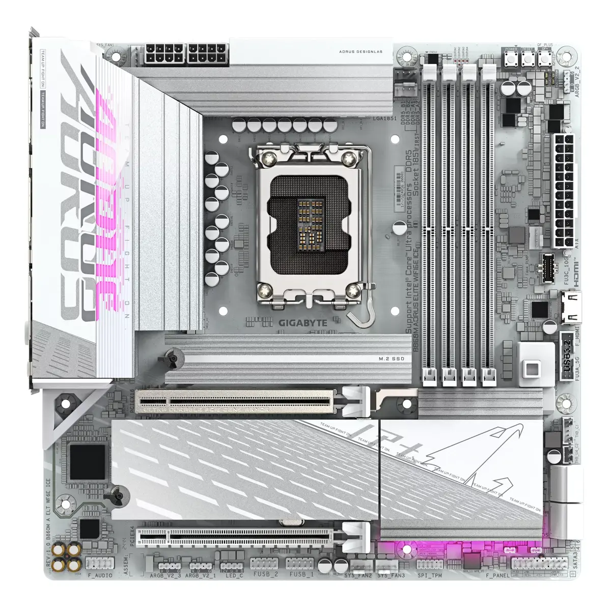 Материнская плата GIGABYTE B860M AORUS ELITE WF6E ICE, B860M A ELT WF6E ICE Photo 2