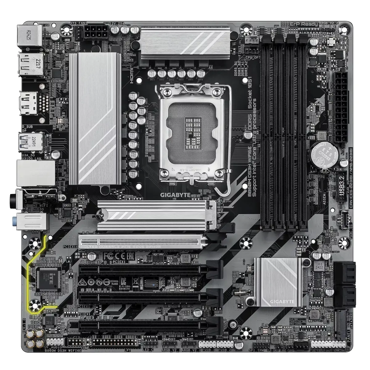 Pamatplate GIGABYTE B860M DS3H WIFI6E, Kods: B860MDS3HWIFI6E Photo 2