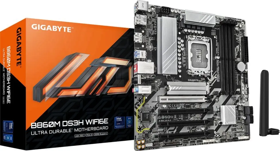 Pamatplate GIGABYTE B860M DS3H WIFI6E, Intel
