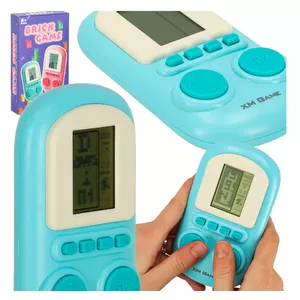 Handheld electronic game RoGer XM 3362 Tetris Blue — portable Tetris-style gaming device