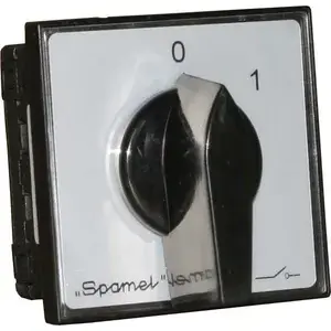 Spamel SK25-2.8211P08 3-Pole 25A 0-1 Cam Switch for Panel Mounting