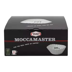Coffee filter paper MOCCAMASTER for basket brewers, white, 100 pcs, Ø 110 mm