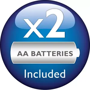 Iepakojumā ietilpst 2 Philips AA baterijas