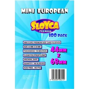 Card Sleeves Sloyca Mini European Premium 44x68 mm, 100 pcs