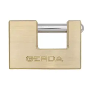 Padlock GERDA KMT90 90 mm brass shackle padlock with 3 keys