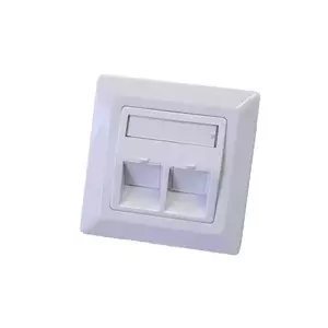 Wall Socket 2‑Port Lexi‑NET LE306‑2, 80×80 mm mounting