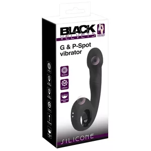 G & P-Spot Vibrator – Black Velvets silicone, rechargeable, waterproof, 16.8 cm, Ø 2.3–3.8 cm