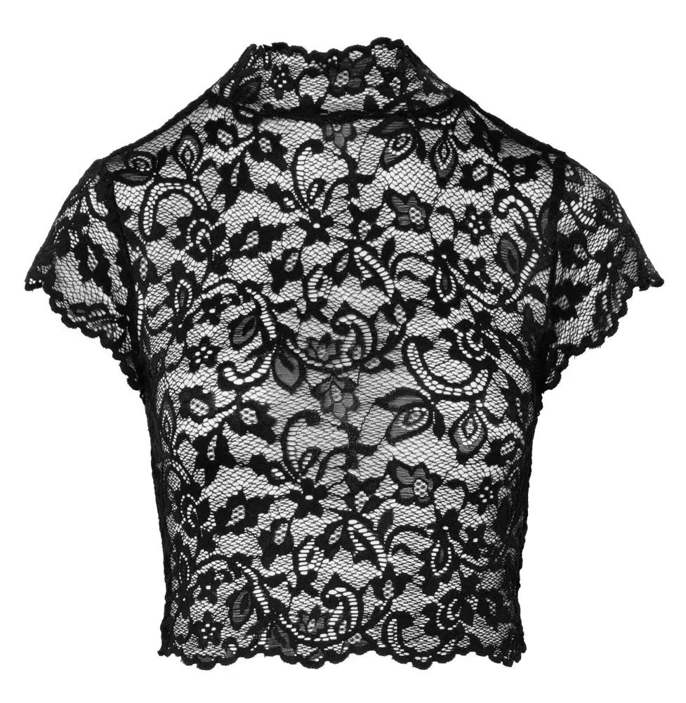 Noir Libido mežģīņu crop top Photo 4