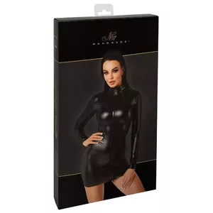 Мини‑платье Noir Orgia Chimera, powerwetlook 76% полиэстер/24% спандекс, длинные рукава, 3‑сторонняя молния, размер L