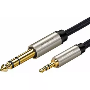 UGREEN audio cable 3.5mm to 6.3mm, model UGR548GRY, 5 m, silver