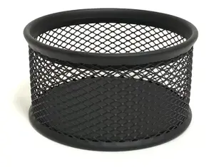 Desk tray/organizer Stickn B.N.T 730610 — metal, black, 90×90×50 mm