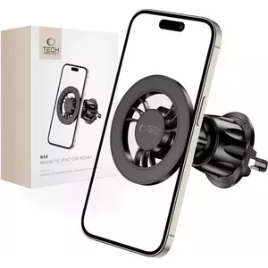 Car vent magnetic MagSafe-compatible phone mount Tech-Protect N56 — black